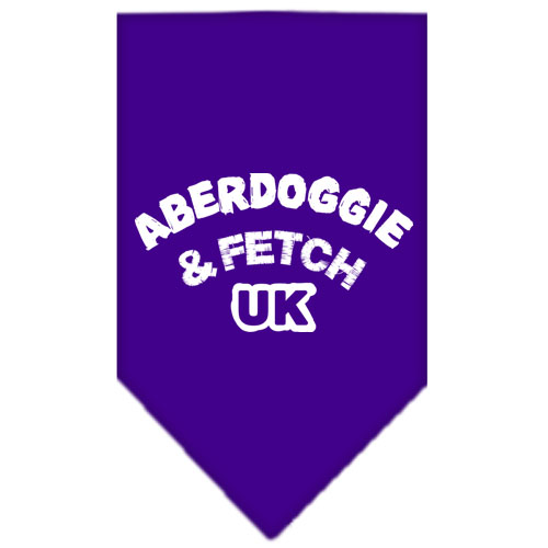 Aberdoggie UK Screen Print Bandana Purple Large